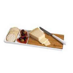 Ceramic Party Plate with bamboo board
