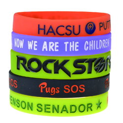 Debossed Colour Filled Wristbands