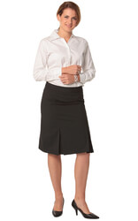 Women's Wool Blend Strecth Pleated Skirt
