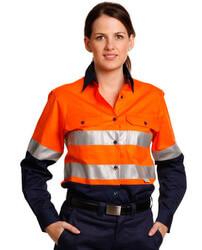 Long Sleeve Reflective Safety Shirt for Women