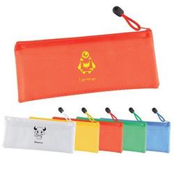 PVC Pencil Case with Zipper and Mesh Divider