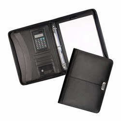 Monaco A4 Leather Zippered 3 Ring Compendium