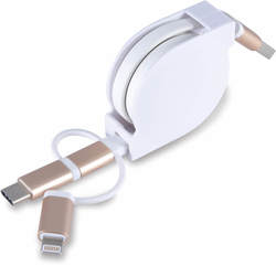 Multi 3 in 1 Retractable Cable with type C