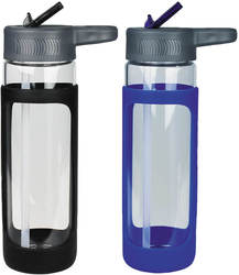 Uber 600ml Glass Drink Bottle with Sipper